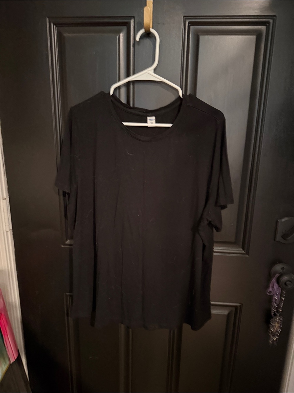 Old Navy Luxe Black Short-Sleeve Crew Tee